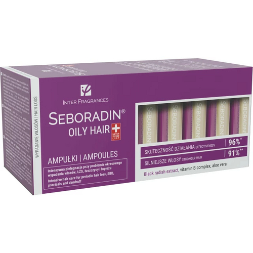 Ампула-сыворотка Seboradin для жирной кожи головы / Seboradin OILY Hair Ampules 14x5,5 мл, SEBORADIN, антибактериальное действие, регенерация